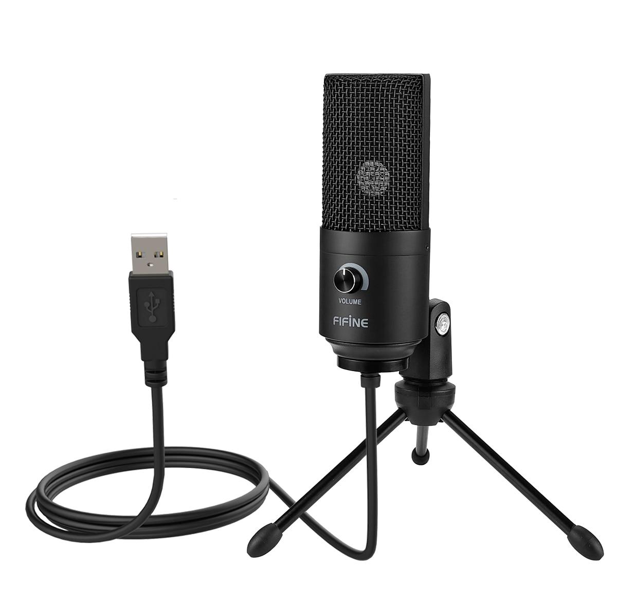 Fifine Metal USB Condenser Recording Microphone For Laptop Windows Cardioid Studio Recording Vocals Voice Over,YouTube-K669