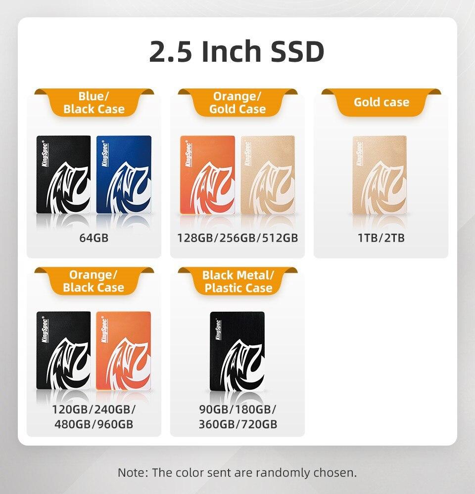 KingSpec SSD hdd 2.5 SATA3 SSD 120gb ssd 240 gb 480gb ssd 1TB 2TB Internal Solid State Hard Drive For laptop hard disk Desktop