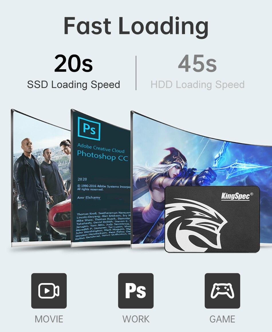 KingSpec 512GB SSD SATAIII 2.5 Inch HDD 256gb SATA3 128GB 6GB/S Hard Drive 240GB SSD For Laptop Internal Solid State Hard Disk