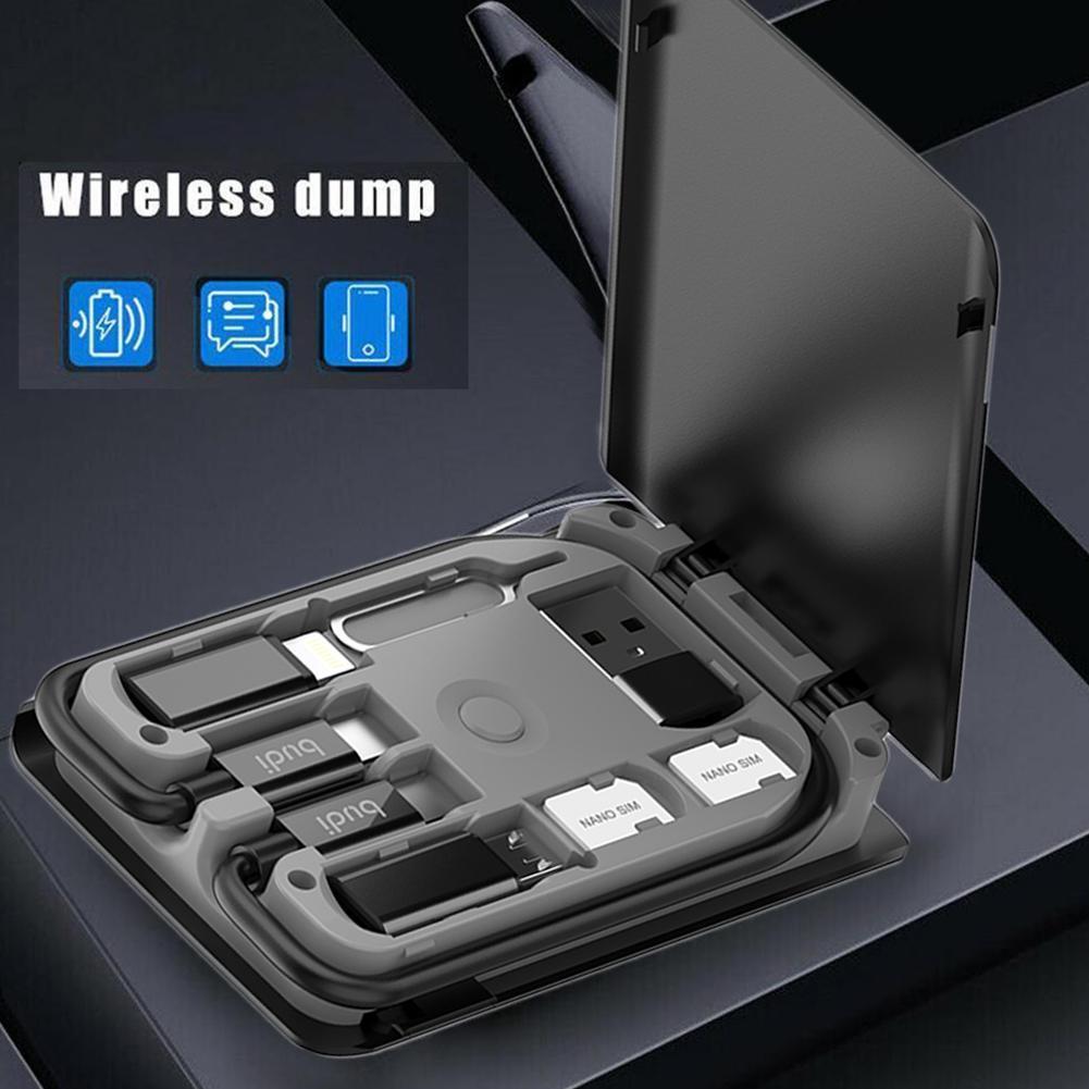 Multi-function Smart Adapter, Card Storage, Data Cable, USB Box, Universal Wireless Charger
