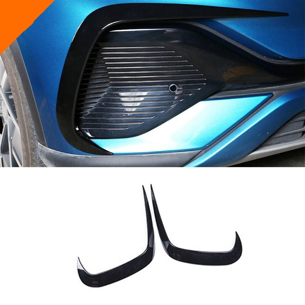 For BYD ATTO 3 Yuan Plus 2022 2023 Car Front Fog Light Knife Eyebrow Sticker Cover Front Bumper Look Sticker Frame Accessories