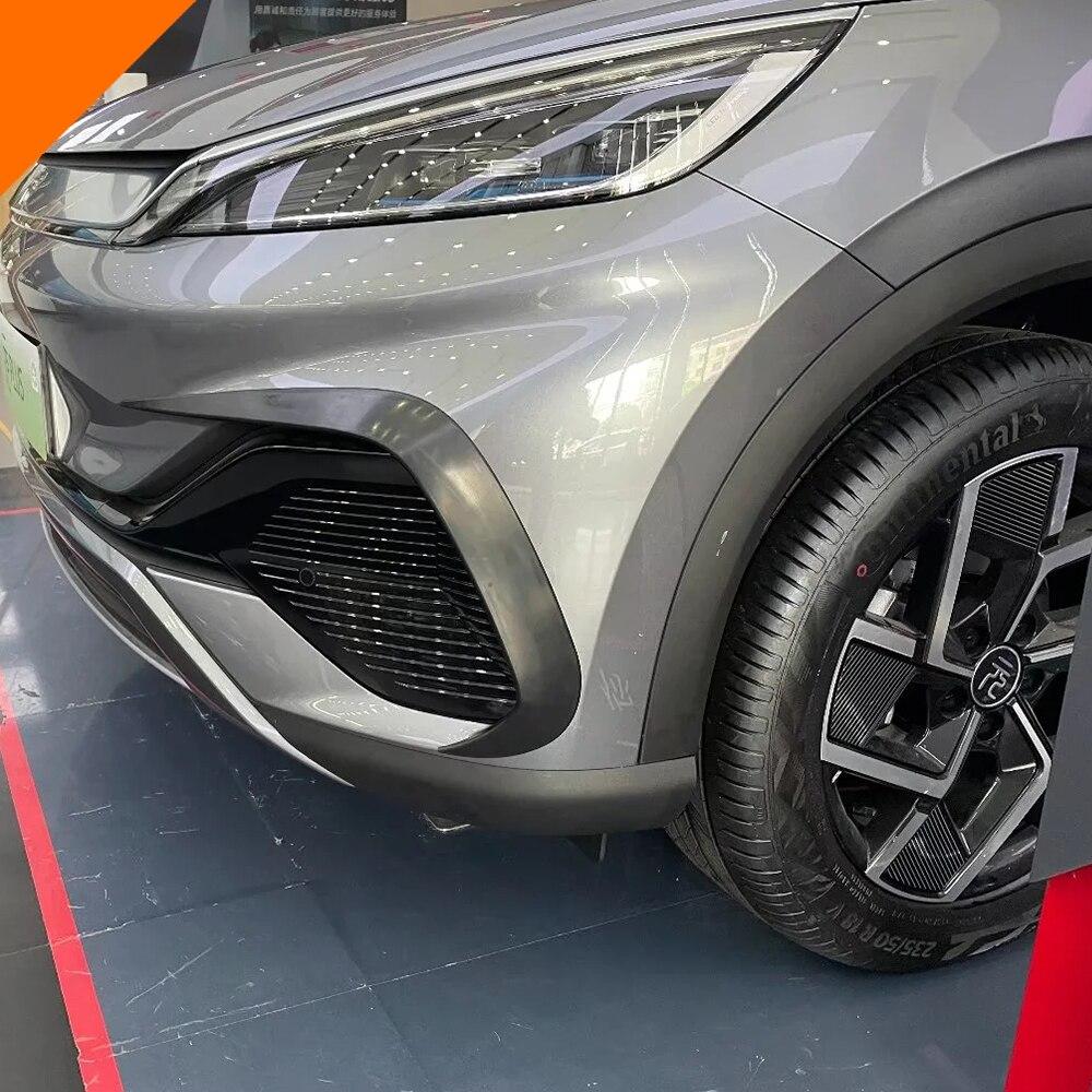 For BYD ATTO 3 Yuan Plus 2022 2023 Car Front Fog Light Knife Eyebrow Sticker Cover Front Bumper Look Sticker Frame Accessories