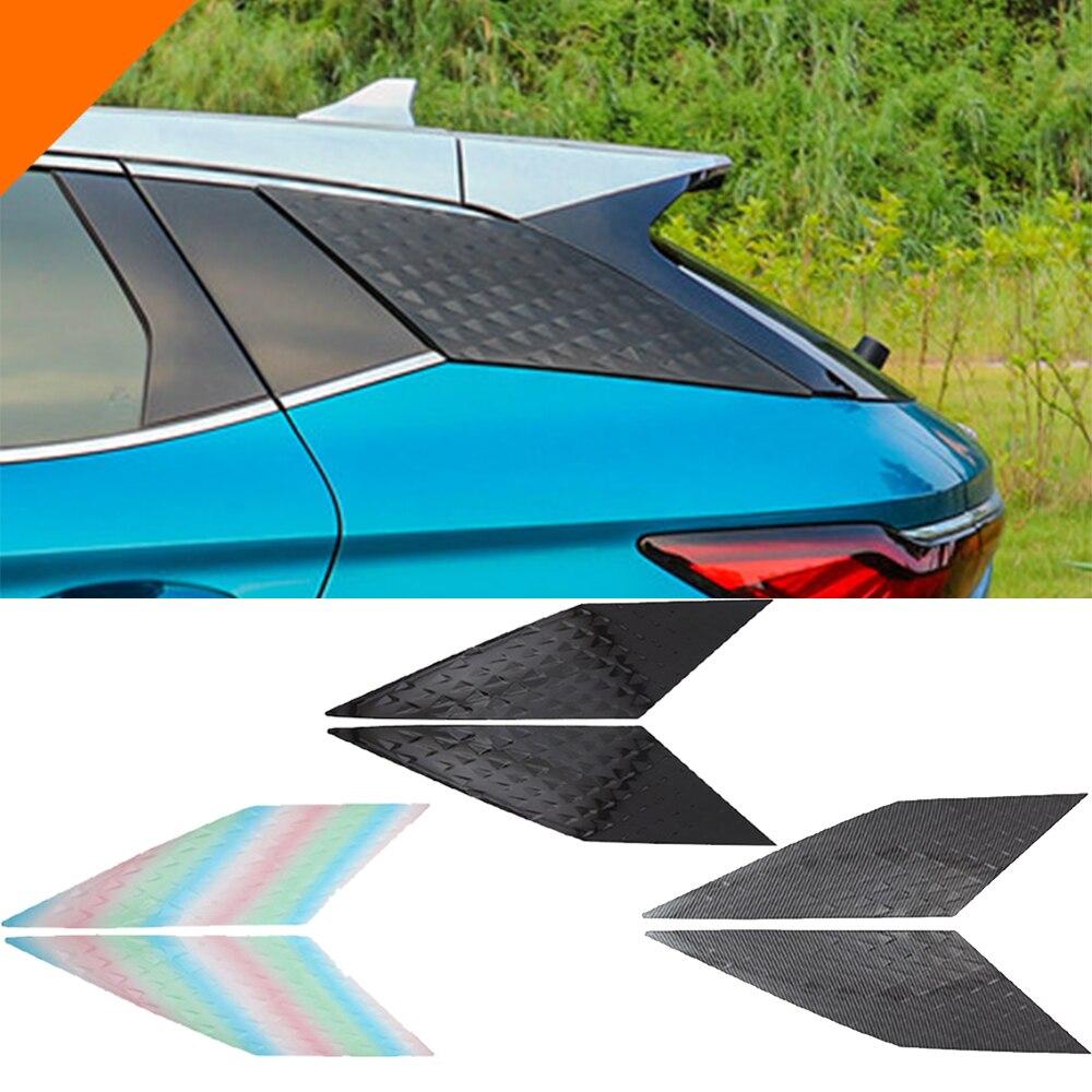 For BYD ATTO 3 Yuan Plus 2022-2023 Rear Spoiler Wing Side Window Triangle Trim Cover Trim ABS Plastic Auto Accessories